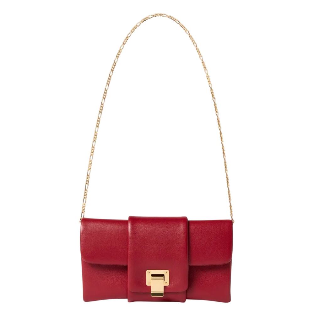Proenza Schouler Handbags Flip Shoulder Chain Clutch Crossbody Bag Dark Red $990